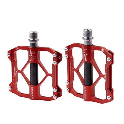HYSENM Pedales MTB Bicicleta de Montaña 3 Rodamientos Antideslizante 9/16" Pedales Planos de Aleación de Aluminio para BMX Ciclismo Ligero
