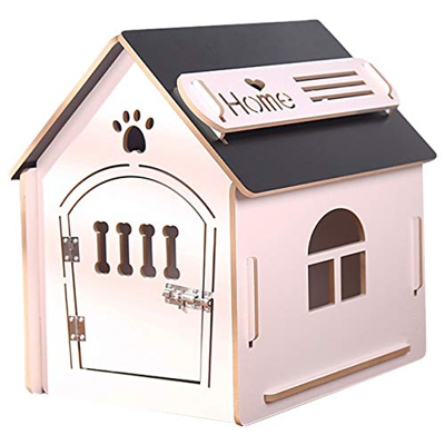Casa de Madera para Perros I Casa para Perros de Interior I Lugar para Dormir para Las Mascotas I Repelente al Agua y Estable I Varios tamaños y Color