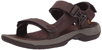 Teva Tanway Leather, Sandalias de Punta Descubierta Hombre, Marrón (Chocolate Brown Cobr), 44.5 EU