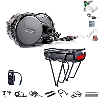 Bafang Electric Bike Mid Drive Motor Motor Medio de manivela BBS02B 36V 500W DIY Kit de conversión de Bicicleta sin o con batería de Cuadro 15.6/19.2/