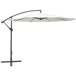 Parasol Colgante con Manivela, Parasol de Jardín Anti-UV con poste de aluminio, Sombrilla octogonal para Terraza 350 x 254 cm, Blanco arena precio