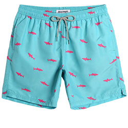 MaaMgic Ropa de Baño para Hombres Bañador para Vacaciones Short de Playa Natación Secado Rápido Piscina Ancla,Azul Claro Tiburón,L en oferta