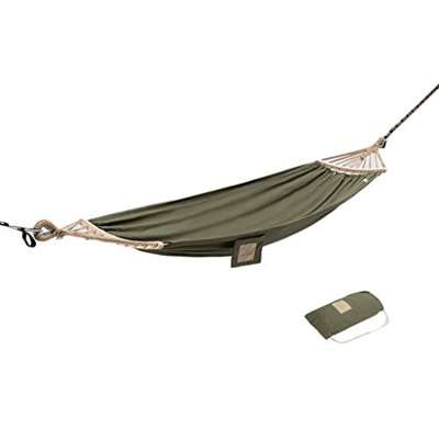 ZSP Hamaca Hamaca de Acampar Anti-Rollover de 550 Libras,hamacas de Lona de un Solo portátil para Patio al Aire Libre. Balancearse (Color : Green, tam