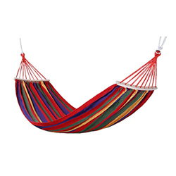 ZSP Hamaca Hamaca de Lona Doble Individual Cama oscilante Colgante con Bolsa de Transporte Raya Arco Iris para Viajes de Campamento Balancearse (Color en oferta