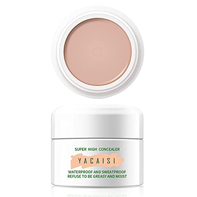 Corrector de maquillaje de cobertura completa, Corrector de círculos oscuros práctico y efectivo, Crema resaltadora de perfil facial impermeabilizante