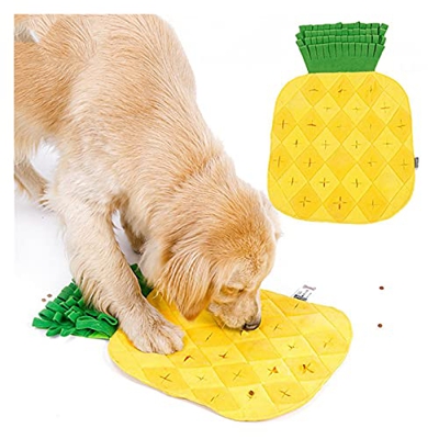 XXDA Piña olfateando juguete perro rompecabezas juguetes de alimentación lento alfombra de la estera de la estera de espolvoreado de la estera del gat