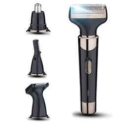 Haokaini 4-En-1 Hombres Barba Nariz Barba Cortapelos Kit Afeitadora de Cara Inalámbrica Kit de Cortapelos Eléctrico Kit de Aseo en oferta