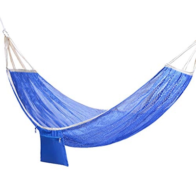 LMJ Hamaca Individual Doble Hamaca con la Barra de extensión,Tela Acolchada Cama-for al Aire Libre Patio,Porche y Patio Camping al Aire Libre