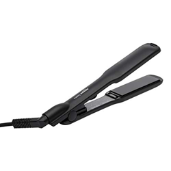 Amazon Basics - Plancha de peluquería de cerámica de tourmalina y PTC con función de apagado automático, 3,2 cm, color negro características
