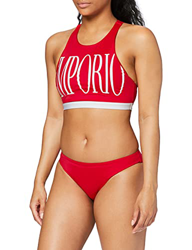 Emporio Armani Swimwear Halter Top & Brief Bikini Bold Logo Juego Biquini, Rojo, M para Mujer precio