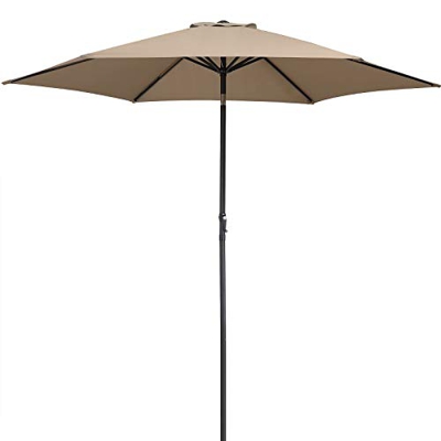 Kingsleeve Sombrilla inclinable Topo UV40+ Ø300cm Parasol con mástil de Aluminio y manivela