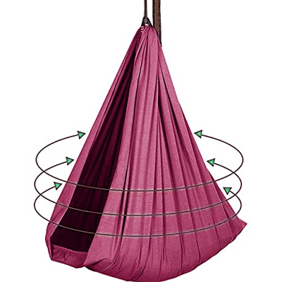 Hamaca Colgante, Swing Interior Ajustable con Accesorios De Montaje, Malla De Nylon Transpirable/Suave Y Cómodo, Hamaca Swing Sensorial(Size:150x280cm