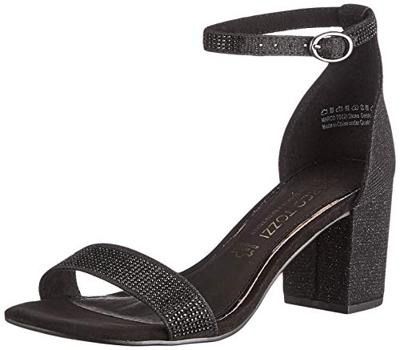 MARCO TOZZI by Guido Maria Kretschmer 2-2-88303-26 Sandale, Sandalia con taln Mujer, Black Lt Gold, 37 EU