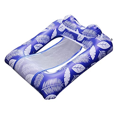 Estrella-L Flotadores de piscina tamaño adulto, hamaca de red inflable, respaldo portátil plegable, balsas de piscina, hamaca de agua, sofá reclinable