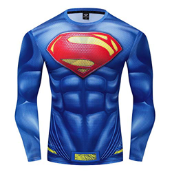 HOOLAZA Avengers Super Heroes Hombres Camisetas de compresión de Manga Larga Camisas de Movimiento para Correr Fitness Gym Training Tops características