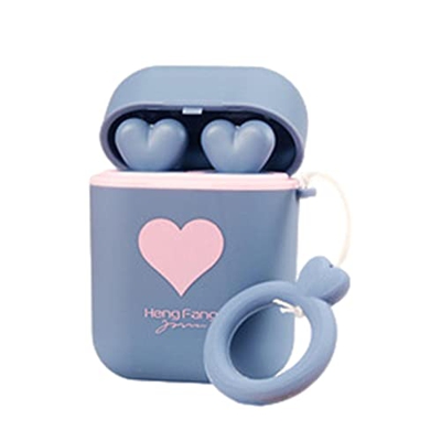 XIAOYAYA Lápiz Labial Portátil En Forma De Corazón, Lápiz Labial Estilo Auricular, Caja De Juego De Lápiz Labial De Dos Colores, Maquillaje De Lápiz L