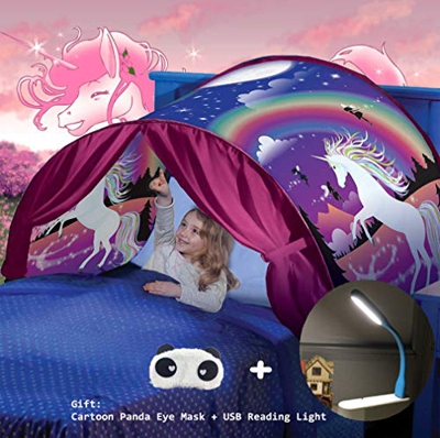 Nifogo Tiendas de ensueño, Carpa de Ensueño Wizard World, fantasía Interior de la Cama Redes de Regalo, Children Cama Tienda de Campaña (Fantasía Unic