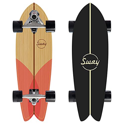 VOMI Surf Skate 32", CX7 Carving Truck Pumpping Skateboard, Rodamientos de Bolas ABEC-11, 81×25cm Arce Tablero, Adecuado para niños, Adolescentes, jóv
