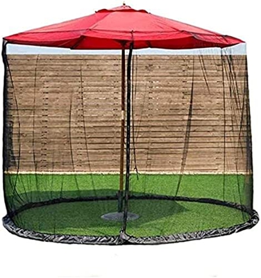 Cubierta de Sombrilla de Paraguas Jardín Parasol Neto Umbrella Tipo MOSQ-UITO Net Jardin DE PULLRALA MOSQ-UITO Net Camping de jardín de Césped al Aire
