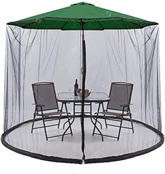 Cubierta de Sombrilla de Paraguas Jardín Parasol Neto Outdoor Garden Umbrella Mosq-Uito Polyester Netting Camping de jardín de Césped al Aire Libre (C precio
