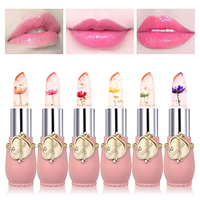 Mengxin 6 Piezas Set Pintalabios Magico Larga Duracion Hidratante Brillo de Labios Transparente Labial Magico Que Cambia de Color Cumpleaños Navidad R