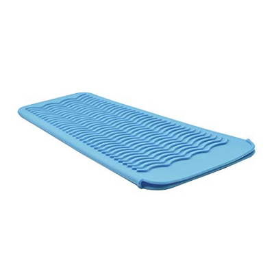 Marca Amazon - Estera de silicona resistente al calor Eono para rizador de cabello, bolsa port¨¢til para herramientas para el cabello con plancha plan
