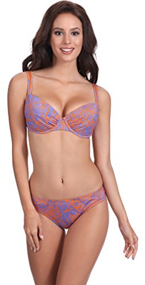 Feba Bikinis Conjunto Tops y Bragas Trajes de Baño 2 Piezas Bañadores Ropa Verano Mujer D1N32L1V2RS4 (Patrón-423, EU Cup 90C/Bottom 44 (ES 105C/46))