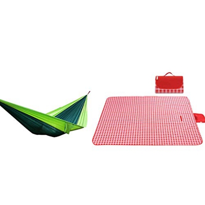 ZSP Hamaca Hamaca de Camping de Tela de Nylon,combinación de tapete de Picnic de Tela Oxford Adecuado para Patio Trasero Balancearse (Color : G)