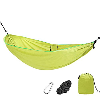 ZSP Hamaca Hamaca de Camping portátil,hamacas de paracaídas de Nylon Ligero Anti-Rollover para el Patio de Patio Patio de Patio Balancearse (Color : G