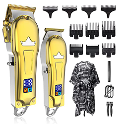 LURNOFY Cortapelos Hombre, Máquina Cortar Pelo Profesional, Recortadora de Barba Recargable, Kit de Corte Inalámbrico con Cuchilla en T, con Pantalla  características