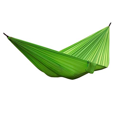 ZSP Hamaca Hamaca de Camping Doble al Aire Libre,hamacas de paracaídas de Nylon Ligero para Patio Trasero Balancearse (Color : Dark Green/Green 270x14