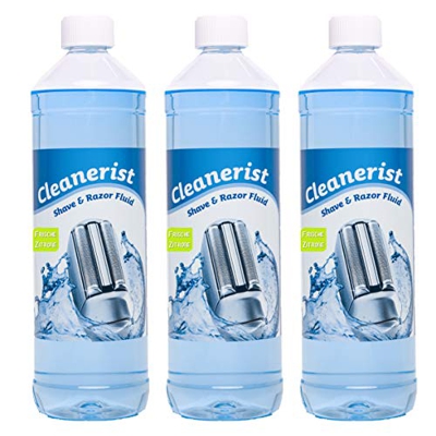 Líquido de limpieza para cabezales de afeitado, 3 x 1 L, para cartuchos de limpieza, adecuado para estaciones de limpieza Panasonic LV97 – LV95 – LV67