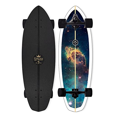VOMI Carving Pumping Skateboard CX7 Eje Surf Skates (Diseño Estructura Resorte, más Flexible) 82×26cm, ABEC 11 rodamiento, 7 Capas Deck Arce Canadiens