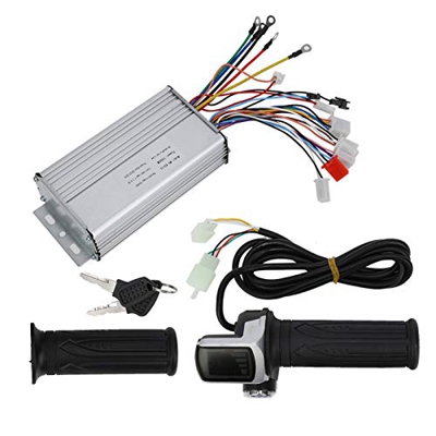 BuyWeek Controlador de motor sin escobillas, 48V 1000W Bicicleta eléctrica Controlador de velocidad sin escobillas Pantalla digital Pantalla cuadrada 