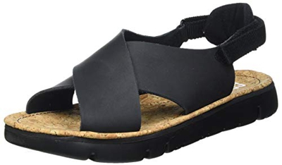 CAMPER Oruga Sandal, Sandalia. Mujer, Negro, 38 EU