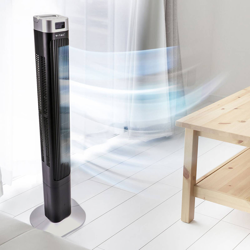 Ventilador de pie Tower con modo de sueño, negro precio