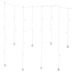 Cortina de luces LED Decy con motivos navideños precio