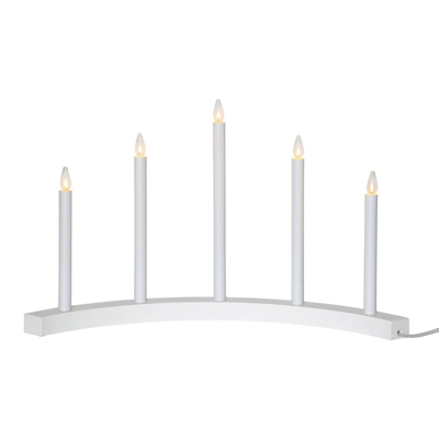 Candelabro Accent, 5 luces, blanco