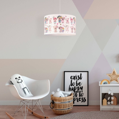 Lámpara colgante Print M con osos de colores