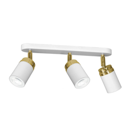 Foco de techo Rondo blanco/oro, 3 luces precio