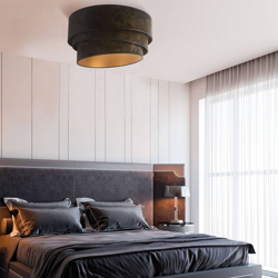 Plafón Devon, negro/oro en oferta