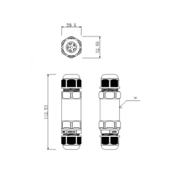 Conector multicable exterior para 2 cables 4-14 mm precio