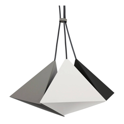 Lámpara colgante Tria, blanco, gris y negro precio