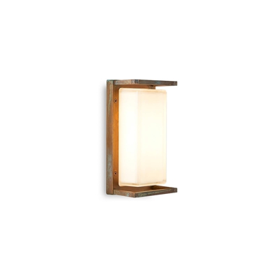 Aplique de exterior Ice Cubic 3412, latón antiguo