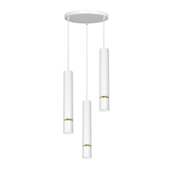 Lámpara colgante Rondo blanco/oro 3 luces redondo precio