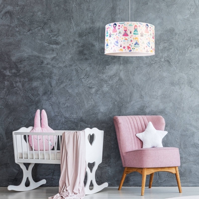 Lámpara colgante Print M, princesas de colores