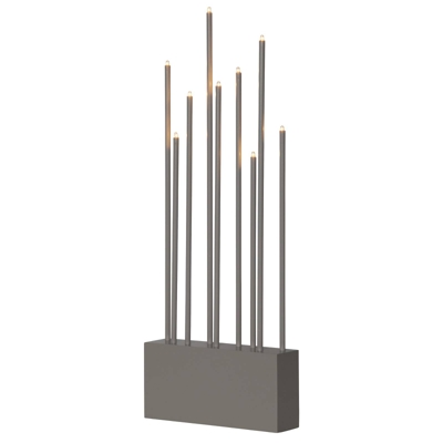 Candelabro Buzz, 9 luces, gris
