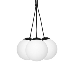 Lámpara colgante Lima opal negro 3 luces atado precio