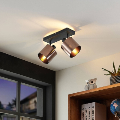 Lindby Joudy plafón, 2 luces, bronce oscuro