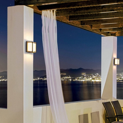 Aplique LED exterior Ice Cubic 3406, latón natural